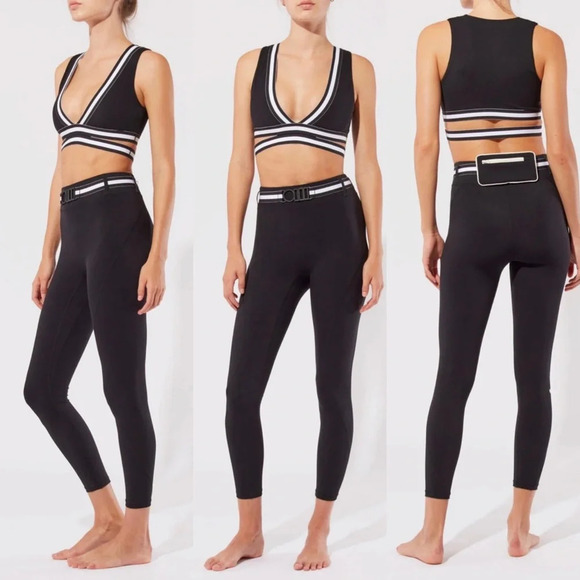 SOLID & STRIPED Pants - $128 Solid & Striped Trek Belt Bag Leggings Black Blackout Small High Waist